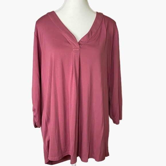 Lane Bryant Tops - Lane Bryant Pink 3/4 Sleeve Top